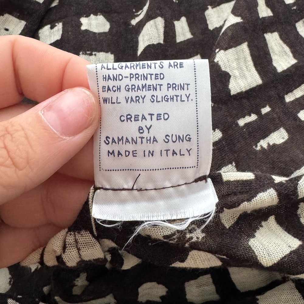 Samantha Sung Rare 100% Wool Audrey Dress Window Pane Geometric Squares Brown M - Picture 5 of 14